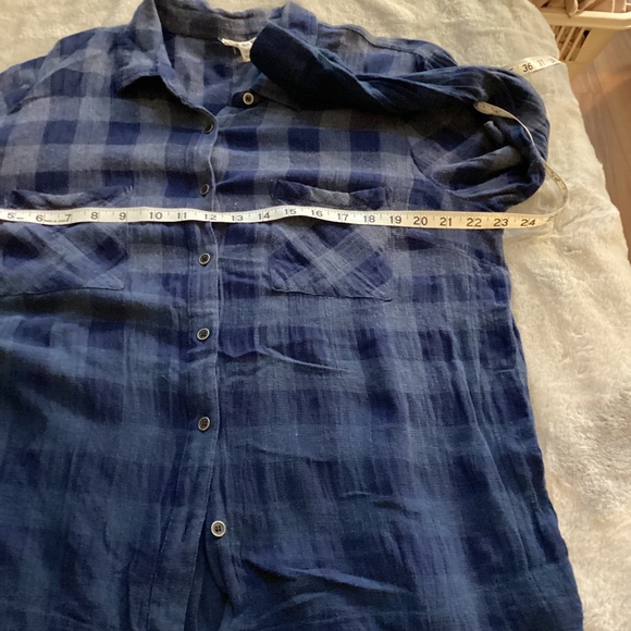 NWOT Tribal jeans blue plaid button up shirt size XL - Picture 5 of 9